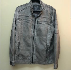 Mens BKE faux leather jacket